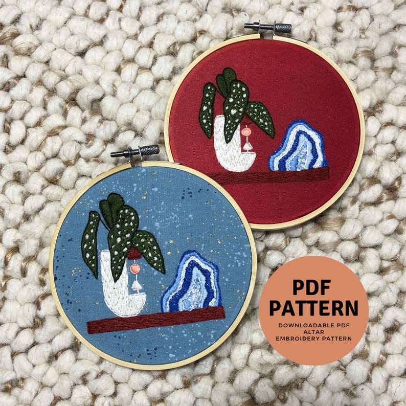 Begonia + Geode - Intermediate Hand Embroidery Pattern