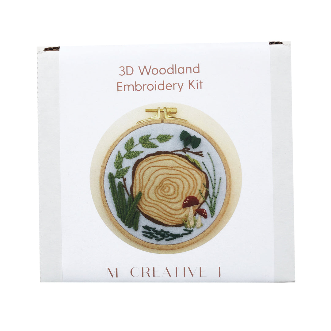 3D Woodland - Advanced Hand Embroidery DIY Craft Kit