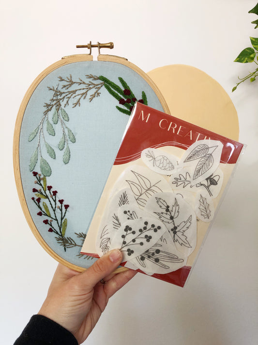 Winter Forage - Peel Stick and Stitch Hand Embroidery Patterns