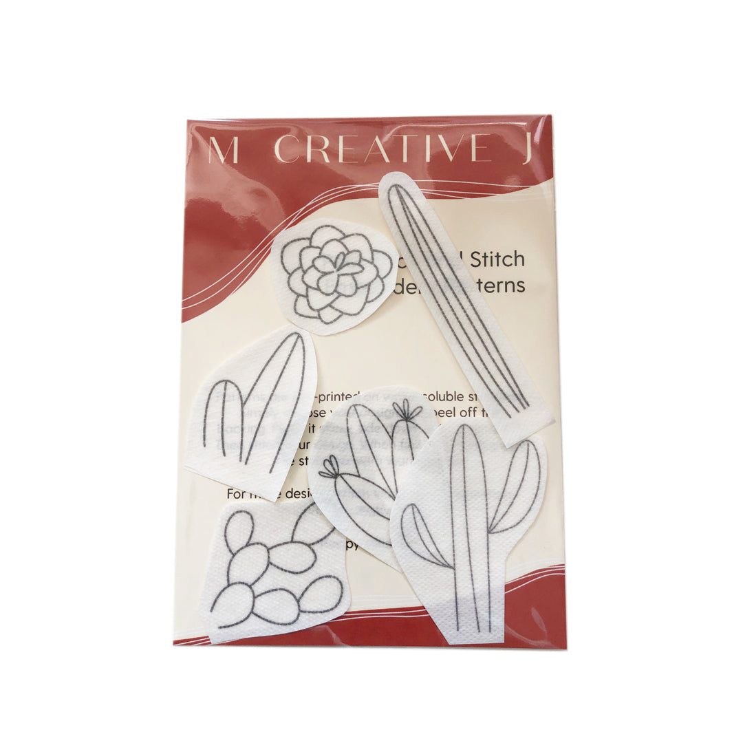 Cacti - Peel Stick and Stitch Hand Embroidery Patterns
