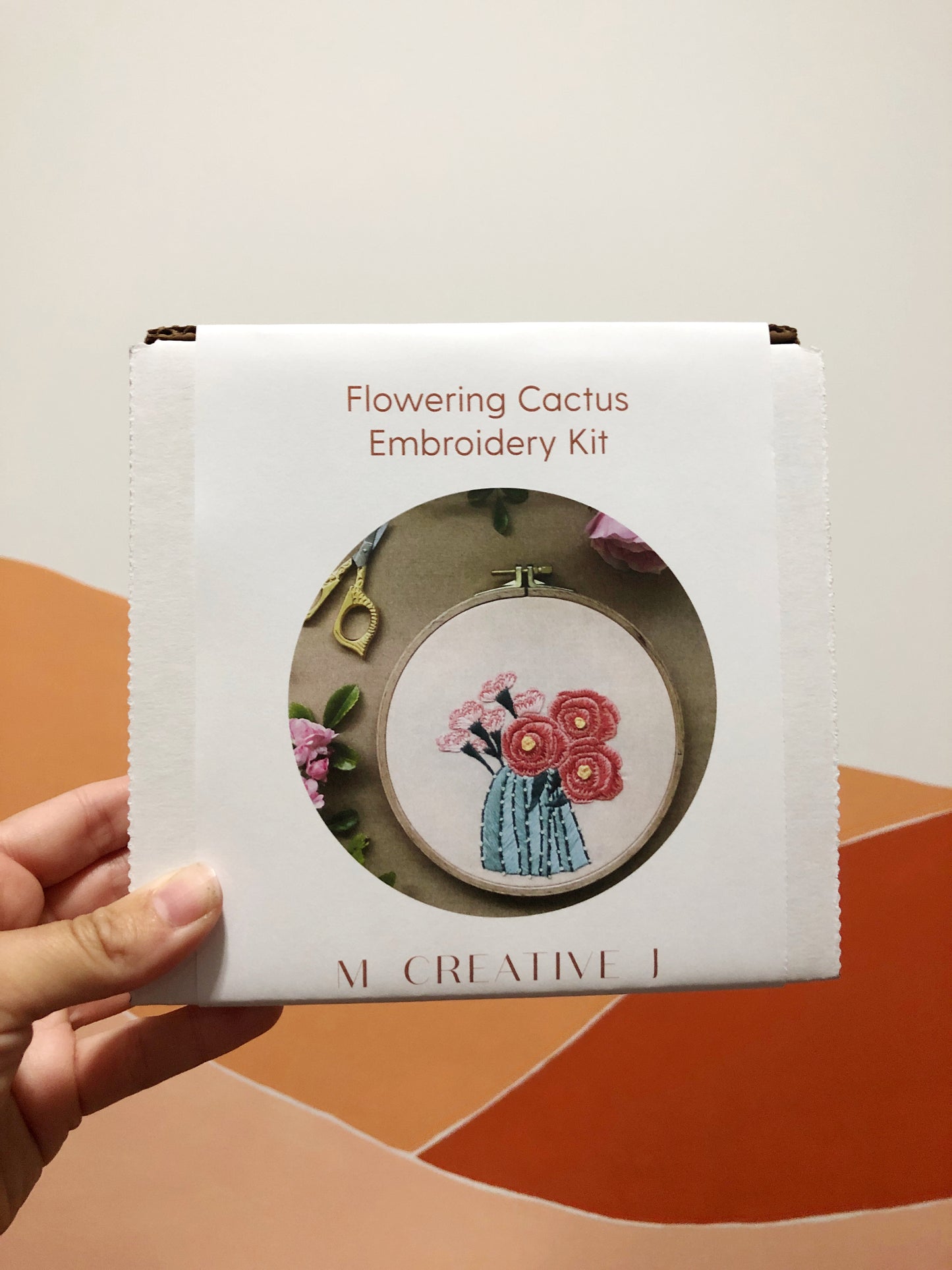 Flowering Cactus- Intermediate DIY Embroidery Craft Kit