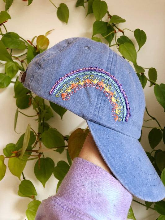 Rainbow Hat- Intermediate DIY Embroidery Craft Kit