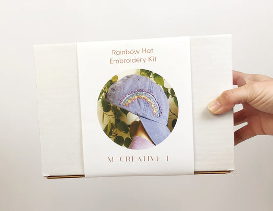 Rainbow Hat- Intermediate DIY Embroidery Craft Kit