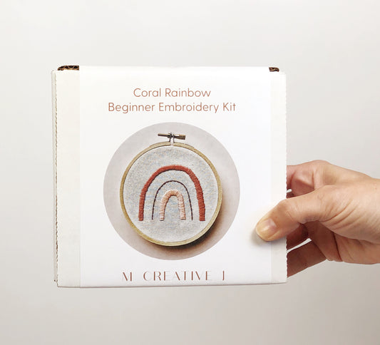 Coral Rainbow- DIY Beginner Embroidery Craft Kit