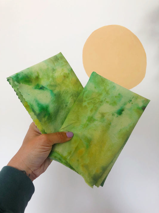Tropics- Green and Yellow Ice Dyed Fat Quarter Fabric