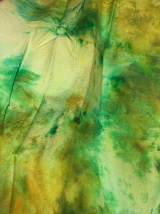 Tropics- Green and Yellow Ice Dyed Fat Quarter Fabric