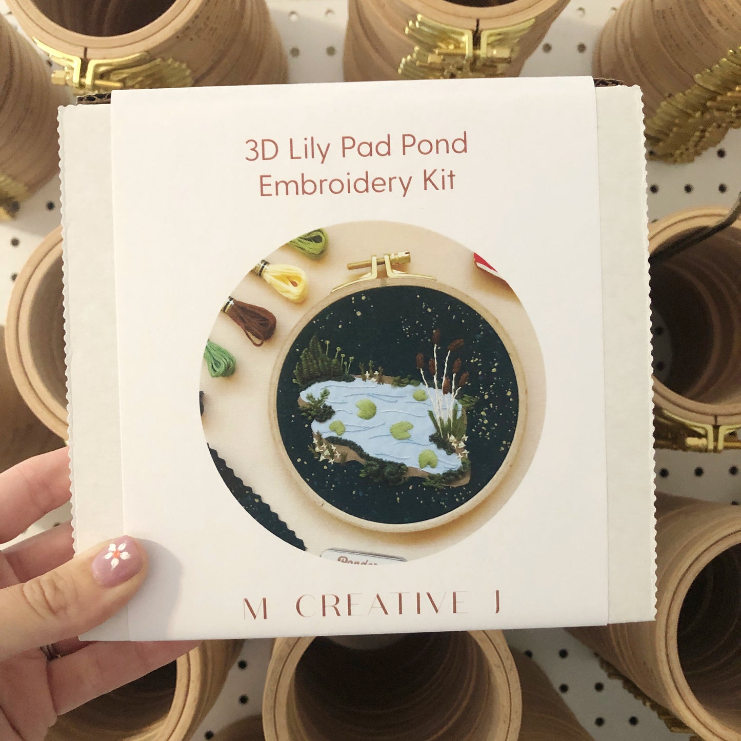 3D Lily Pad Pond - Advanced Hand Embroidery DIY Craft Kit