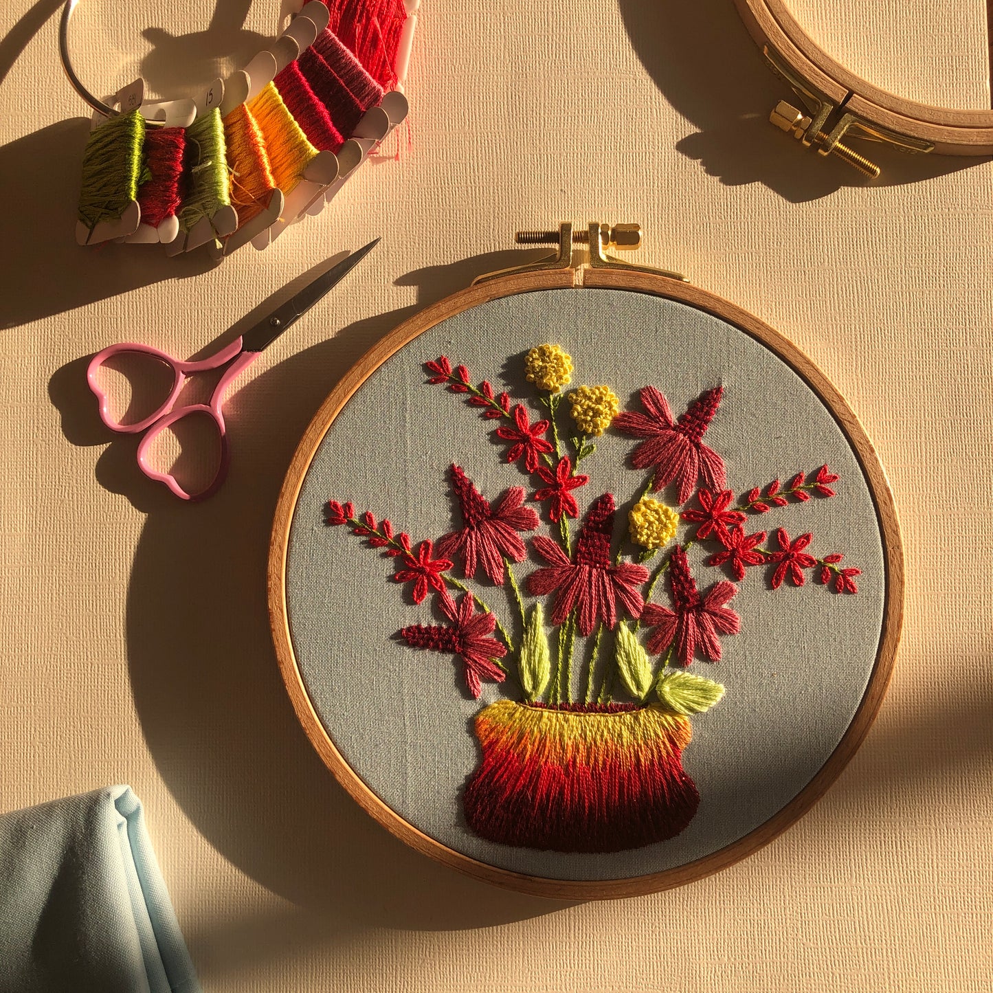 Summer Flowers - Hand Embroidery Pattern PDF