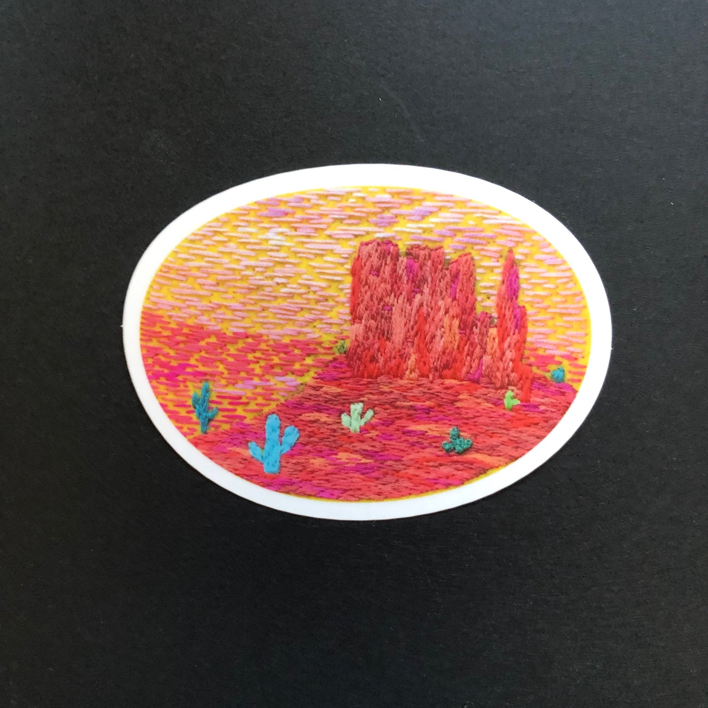 STICKER: Embroidered Monument Valley Vinyl Sticker