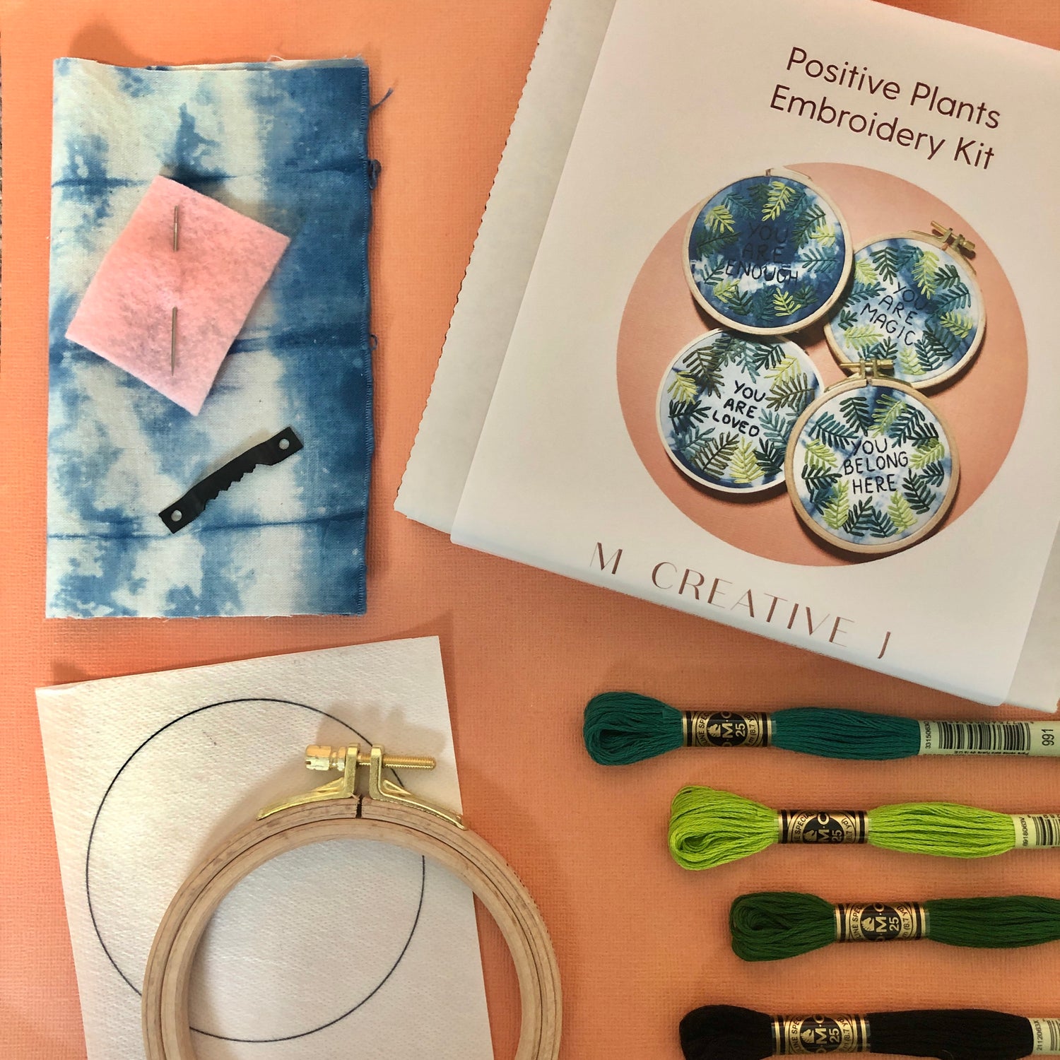 Embroidery Kit Beginner Easy, Embroidery Plants, DIY Kits for