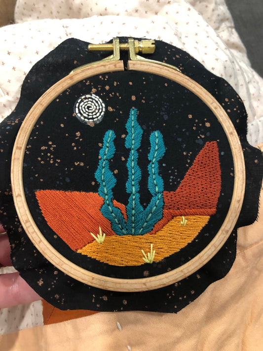 Desert Moon - Beginner Hand Embroidery Pattern PDF