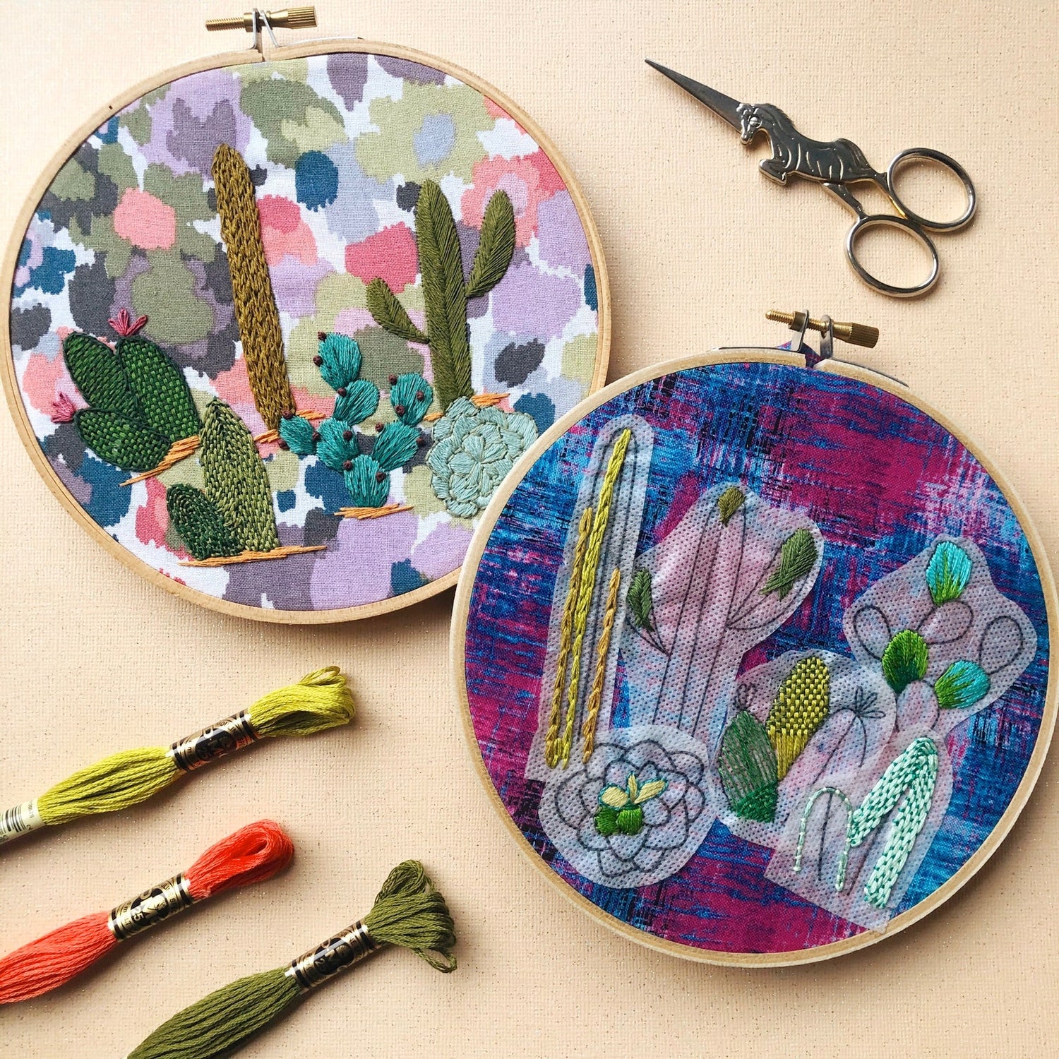 Desert Embroidery Stick and Stitch Packs
