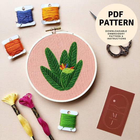Bird of Paradise - Beginner Hand Embroidery Pattern