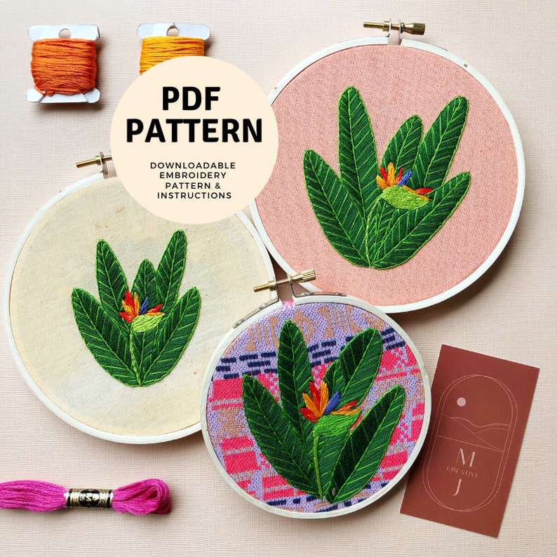 Bird of Paradise - Beginner Hand Embroidery Pattern