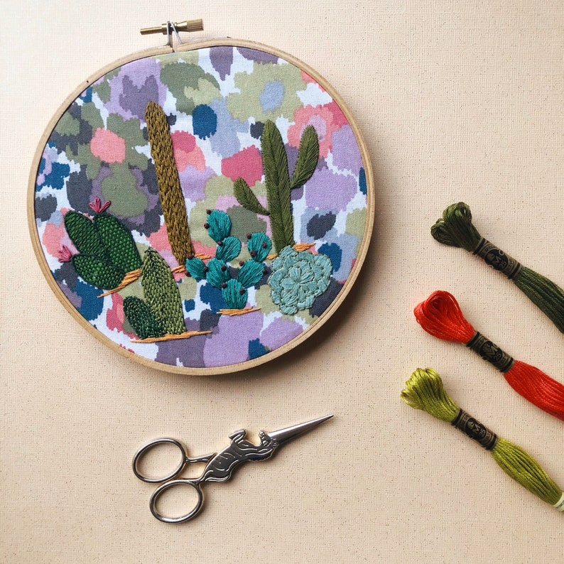 Detailed Cactus Designs Peel, Stick, & Stitch - MCreativeJ - Embroider
