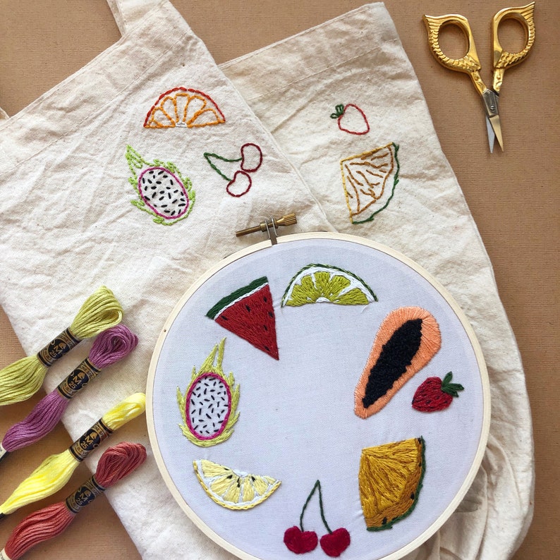 Fruit - Peel Stick and Stitch Hand Embroidery Patterns
